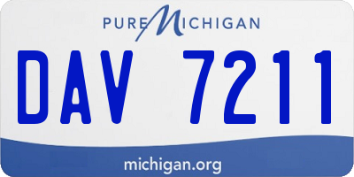 MI license plate DAV7211