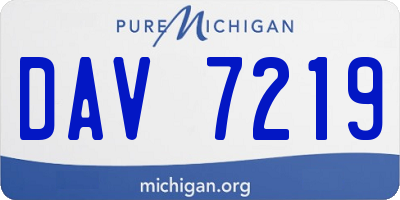 MI license plate DAV7219
