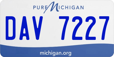 MI license plate DAV7227