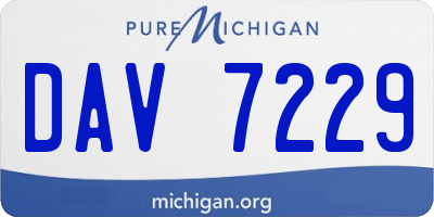 MI license plate DAV7229