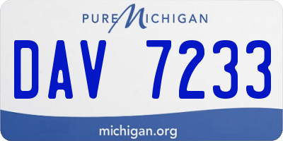 MI license plate DAV7233