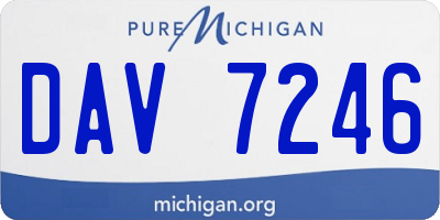 MI license plate DAV7246