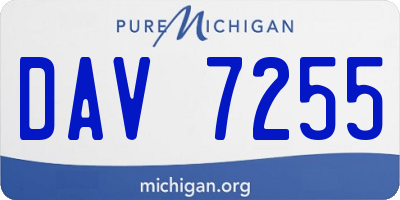 MI license plate DAV7255