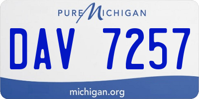 MI license plate DAV7257