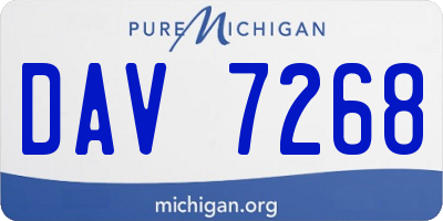 MI license plate DAV7268