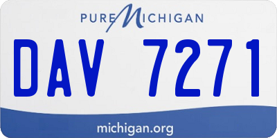 MI license plate DAV7271