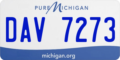 MI license plate DAV7273