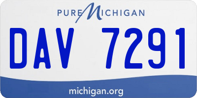 MI license plate DAV7291