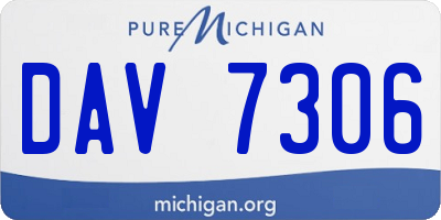 MI license plate DAV7306