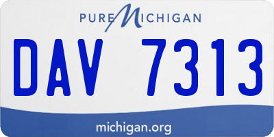 MI license plate DAV7313