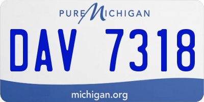 MI license plate DAV7318