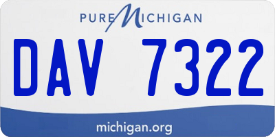 MI license plate DAV7322