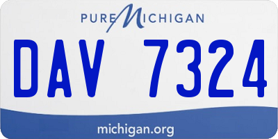 MI license plate DAV7324