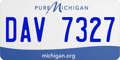 MI license plate DAV7327