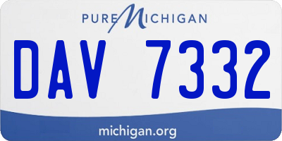 MI license plate DAV7332