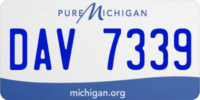 MI license plate DAV7339
