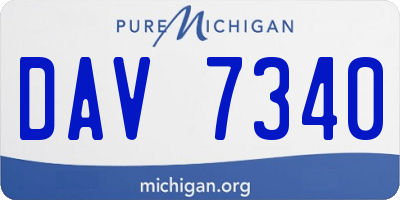 MI license plate DAV7340