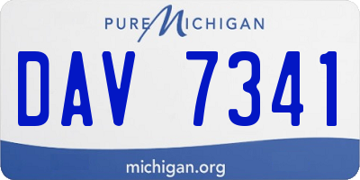MI license plate DAV7341