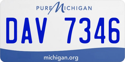 MI license plate DAV7346