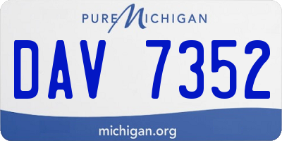 MI license plate DAV7352
