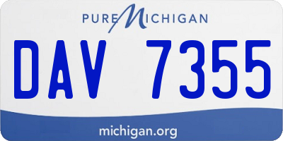 MI license plate DAV7355