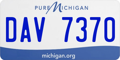 MI license plate DAV7370