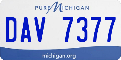 MI license plate DAV7377