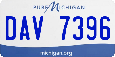 MI license plate DAV7396