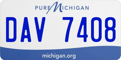 MI license plate DAV7408