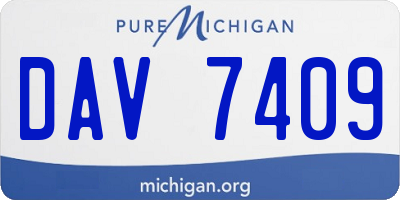 MI license plate DAV7409