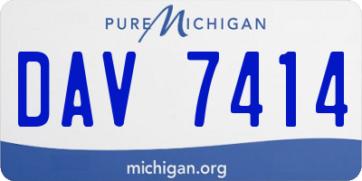 MI license plate DAV7414