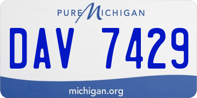 MI license plate DAV7429