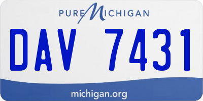 MI license plate DAV7431