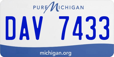 MI license plate DAV7433