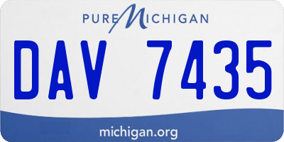 MI license plate DAV7435