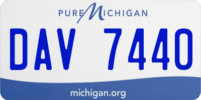 MI license plate DAV7440