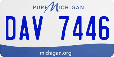 MI license plate DAV7446