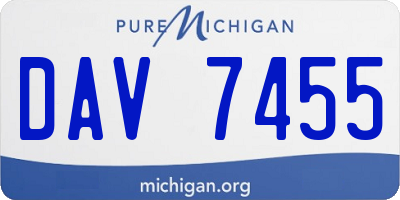 MI license plate DAV7455