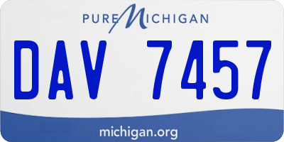 MI license plate DAV7457