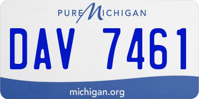 MI license plate DAV7461
