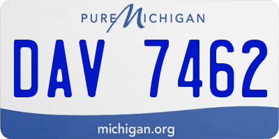 MI license plate DAV7462