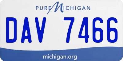 MI license plate DAV7466