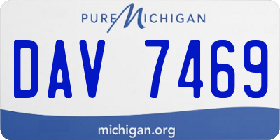 MI license plate DAV7469