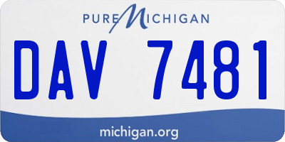 MI license plate DAV7481