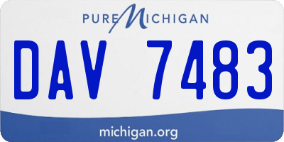MI license plate DAV7483