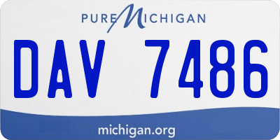MI license plate DAV7486
