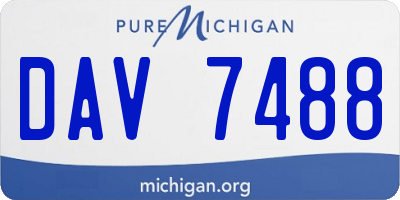 MI license plate DAV7488