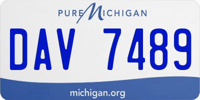MI license plate DAV7489