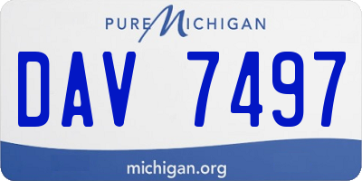 MI license plate DAV7497
