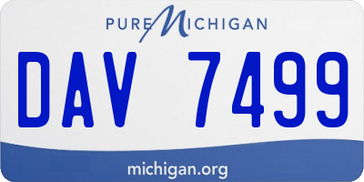 MI license plate DAV7499